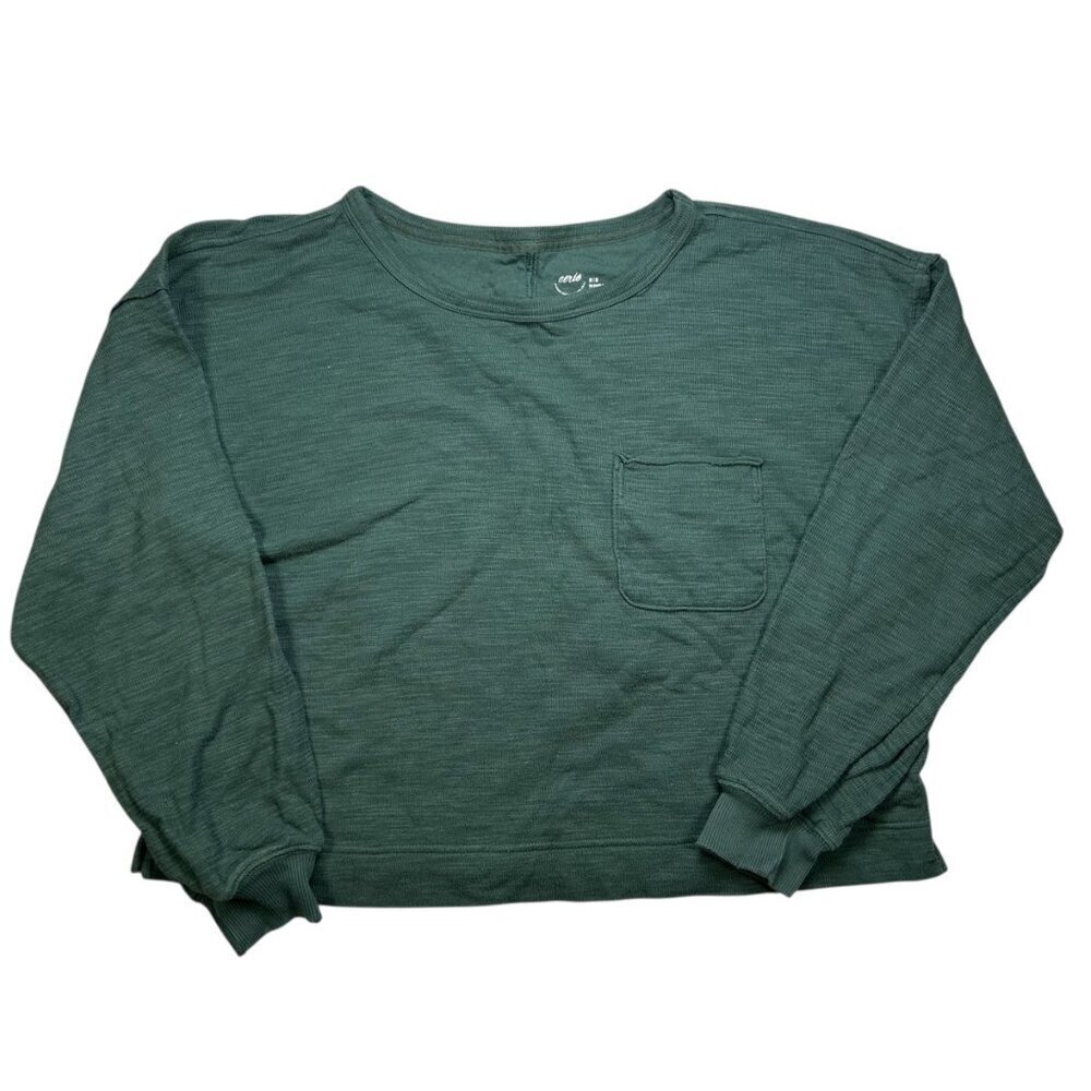 Aerie Endless Summer Crew Sweatshirt Medium Green Casual School